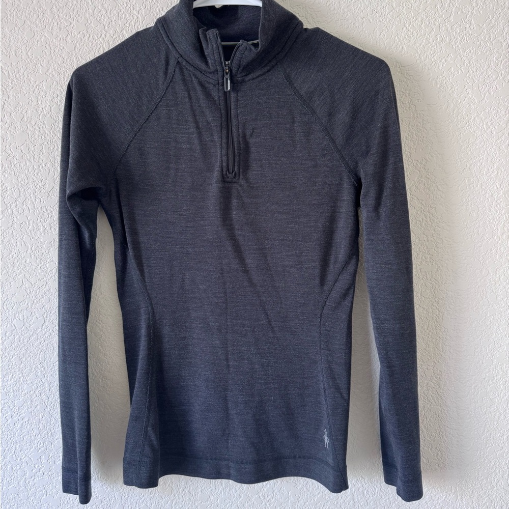 Men's Gray Quarter-Zip Sweater